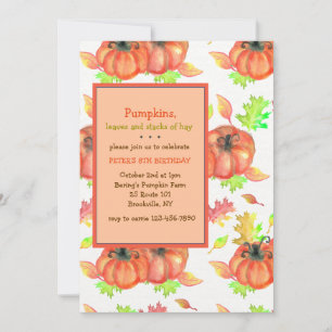 Pumpkin Fare-inbjudan Inbjudningar