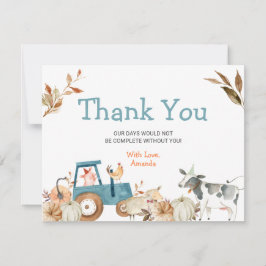 Pumpkin Farm Animal Tractor Baby Shower Tack