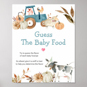 Pumpkin Farm Animal Tractor Gissa Baby Food Poster