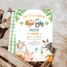 Pumpkin Farm Barnyard Fall Boy Party Birthday