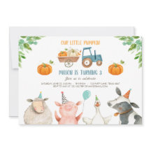 Pumpkin Farm Barnyard Fall Boy Party födelsedag