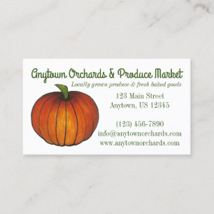 Pumpkin Farm Farmstand Harvest Orchard Fall Visitkort