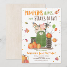 Pumpkin Farm Party Pumpkin Tractor Födelsedagsfest