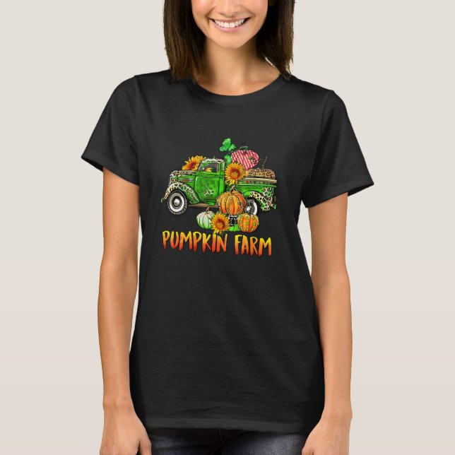 Pumpkin Farm Pumpkin Truck Fall Vibes for Thanksgi T Shirt (Framsida)