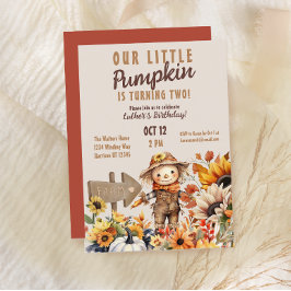 Pumpkin Farm Solros Birthday Inbjudningar