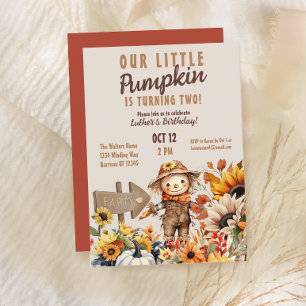 Pumpkin Farm Solros Birthday Inbjudningar