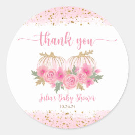 Pumpkin-favoriter för den Rosan Guld Flicka Runt Klistermärke