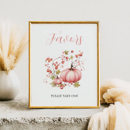  Pumpkin-favoritskylt för höstbabybabybabykläder Poster
