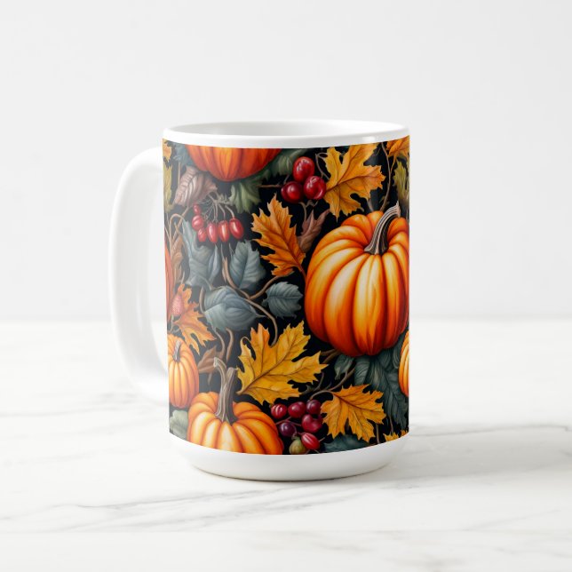 Pumpkin Finare Thanksgiving Kaffemugg (Framsida vänster)