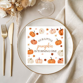 Pumpkin First Birthday Napkin Pappersservett
