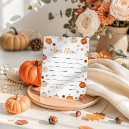 Pumpkin First Birthday Time Capsule Inbjudningar
