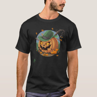 Pumpkin Fisherman Fishing Funny Halloween T Shirt
