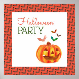 Pumpkin & Fladdermöss, Halloween Välkommen Poster