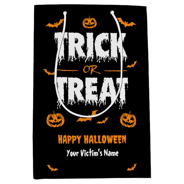 Pumpkin Fladdermus Bus eller godis Mörk (Framsidan)