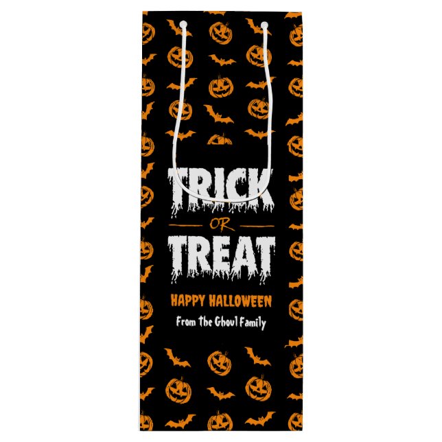 Pumpkin Fladdermus Bus eller godis Mörk (Framsidan)