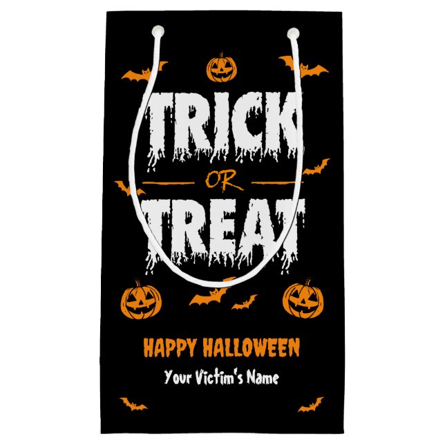 Pumpkin Fladdermus Bus eller godis Mörk (Framsidan)