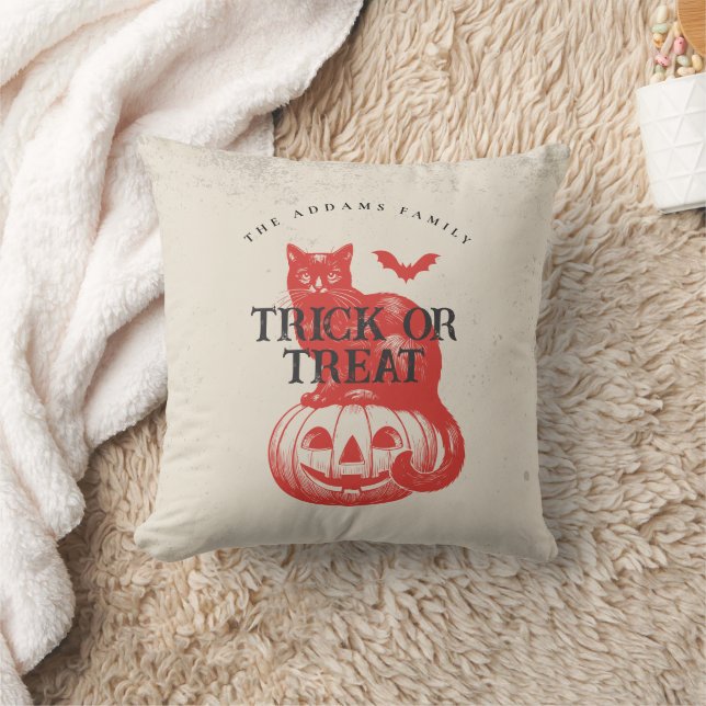 Pumpkin Fladdermus och Cat Bus eller godis Hallowe Kudde (Filt)