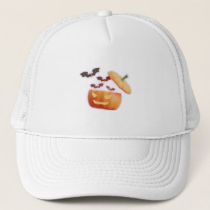 Pumpkin & Fladdermus Vibes - Spooky Halloween Stil Keps