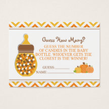 Pumpkin Flaska Baby Shower Guessing Game