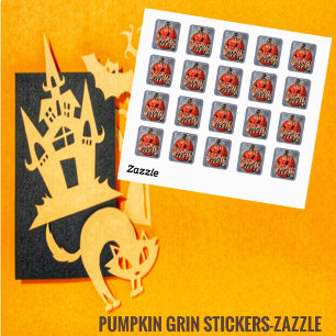 Pumpkin Flin Fyrkantigt Klistermärke