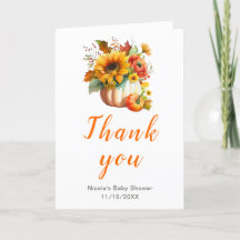 Pumpkin Flower Bouquet Baby Shower