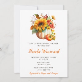 Pumpkin Flower Bouquet-Möhippa Inbjudningar