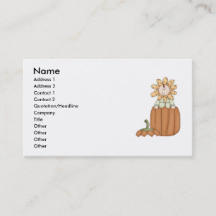 Pumpkin Flower Kid Visitkort