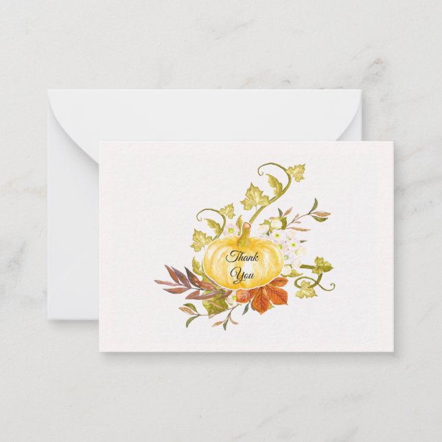Pumpkin Flower, tack, kort (Framsida)
