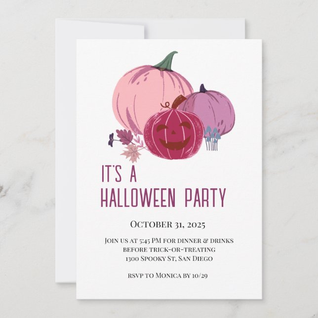 Pumpkin för att prata om inbjudan (Framsida)