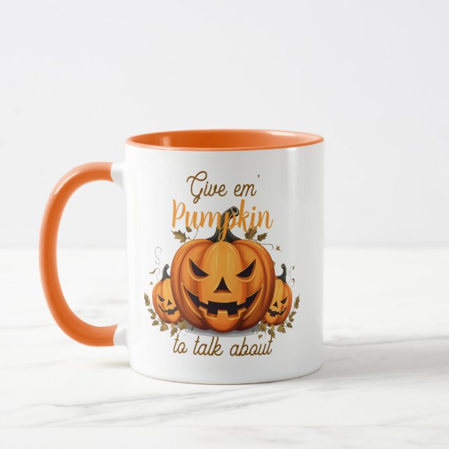 Pumpkin för att prata om mugg (Vänster)