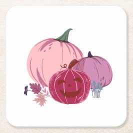 Pumpkin för att prata om underlägg papper kvadrat