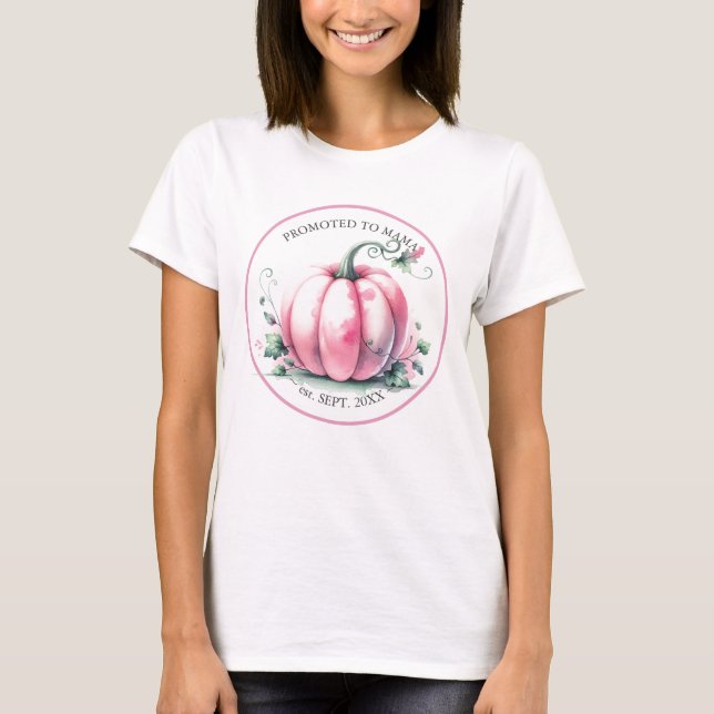 Pumpkin för Baby Shower Family Shirts Mamma T Shirt (Framsida)