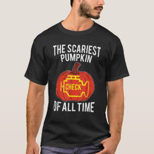Pumpkin för bilkontroll av motorns ljus för bilens t shirt