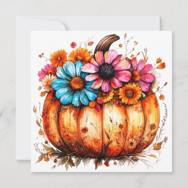 Pumpkin för Blommigt för vattenfärg (Framsida)