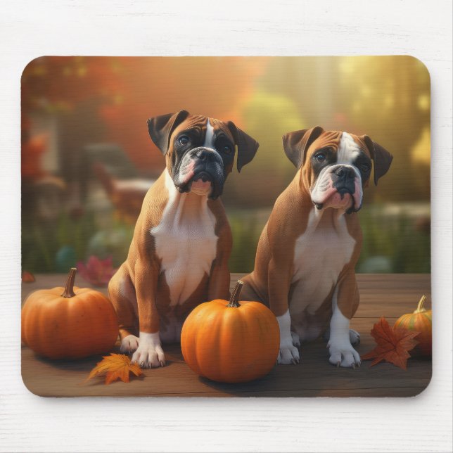 Pumpkin för Boxer Puppy Autumn Delight Pumpkin Musmatta (Framsidan)