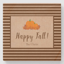 Pumpkin för efternamn för familjen Lycklig Fall St Stenunderlägg