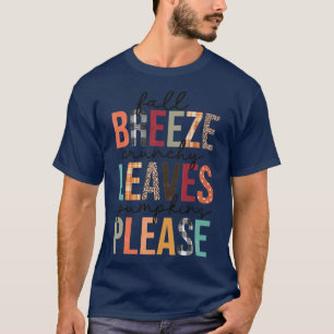 Pumpkin för Fall Breeze Crunchy Löv, höst F T Shirt
