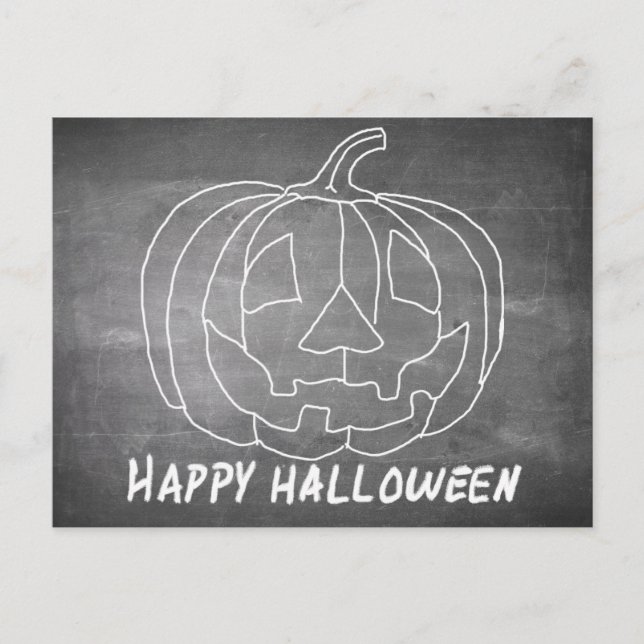 Pumpkin för Halloween 1-kretskort Helg Vykort (Framsida)