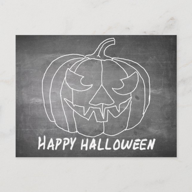 Pumpkin för Halloween 3-kretskort Helg Vykort (Framsida)