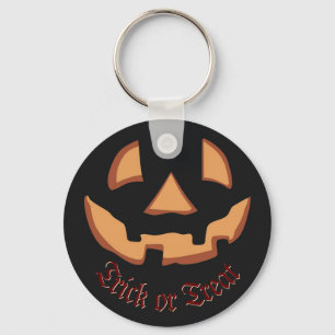 Pumpkin för Halloween i Black Keychain Nyckelring