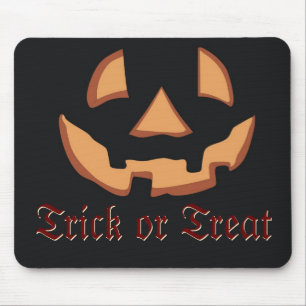 Pumpkin för Halloween i Black Mouse Pad Musmatta