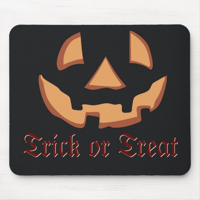 Pumpkin för Halloween i Black Mouse Pad Musmatta (Framsidan)