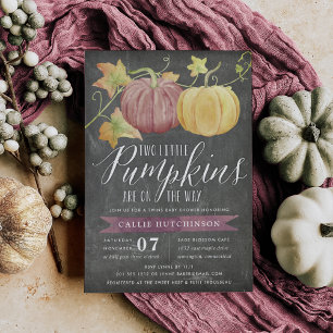 Pumpkin för hösten Twillingar Babykläder Inbjudningar