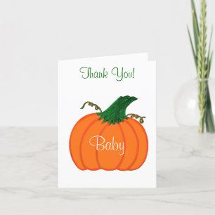 Pumpkin för Orangen tack Baby Shower Kort