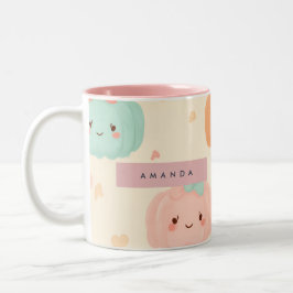 Pumpkin för personlig-fallskärm för höst-pastellut Två-Tonad mugg