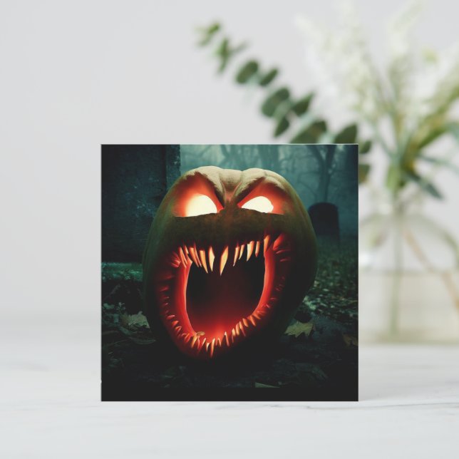 Pumpkin för scary Screaming Inbjudningar (Stående Fram)