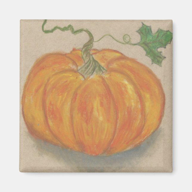 Pumpkin för stora Orangar Magnet (Framsidan)