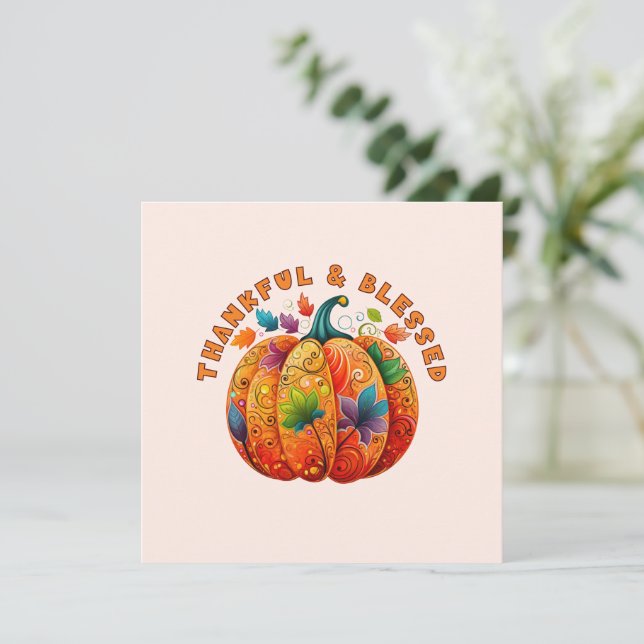 Pumpkin för Tack och välsignad höst (Stående Fram)