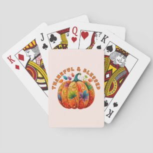 Pumpkin för Tack och välsignad höst Casinokort