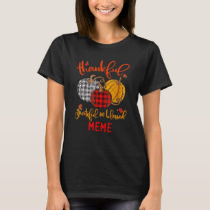 Pumpkin för tacksam, välsignad minneshöst t shirt